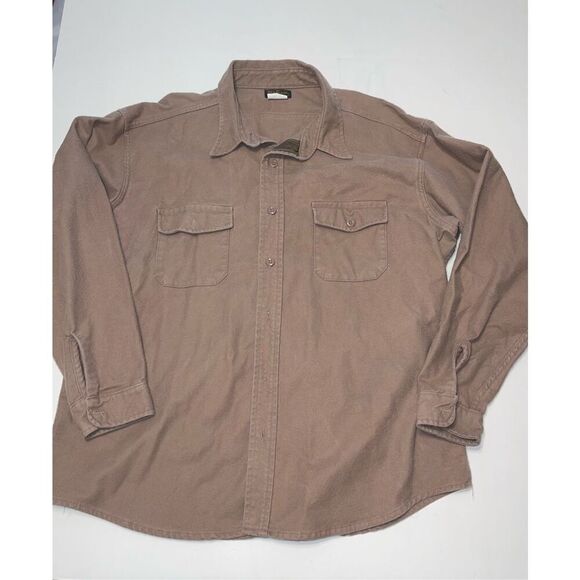 Vintage Americas Pride Deerskin Shirt Brown Felt Mens Large 3XL Made In USA‎ A22 - Picture 1 of 6